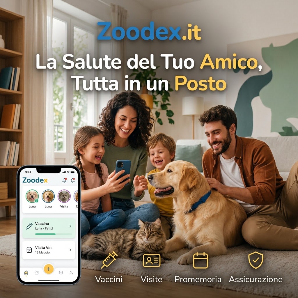 Dashboard dell'app ZooDex per la gestione digitale degli animali domestici
